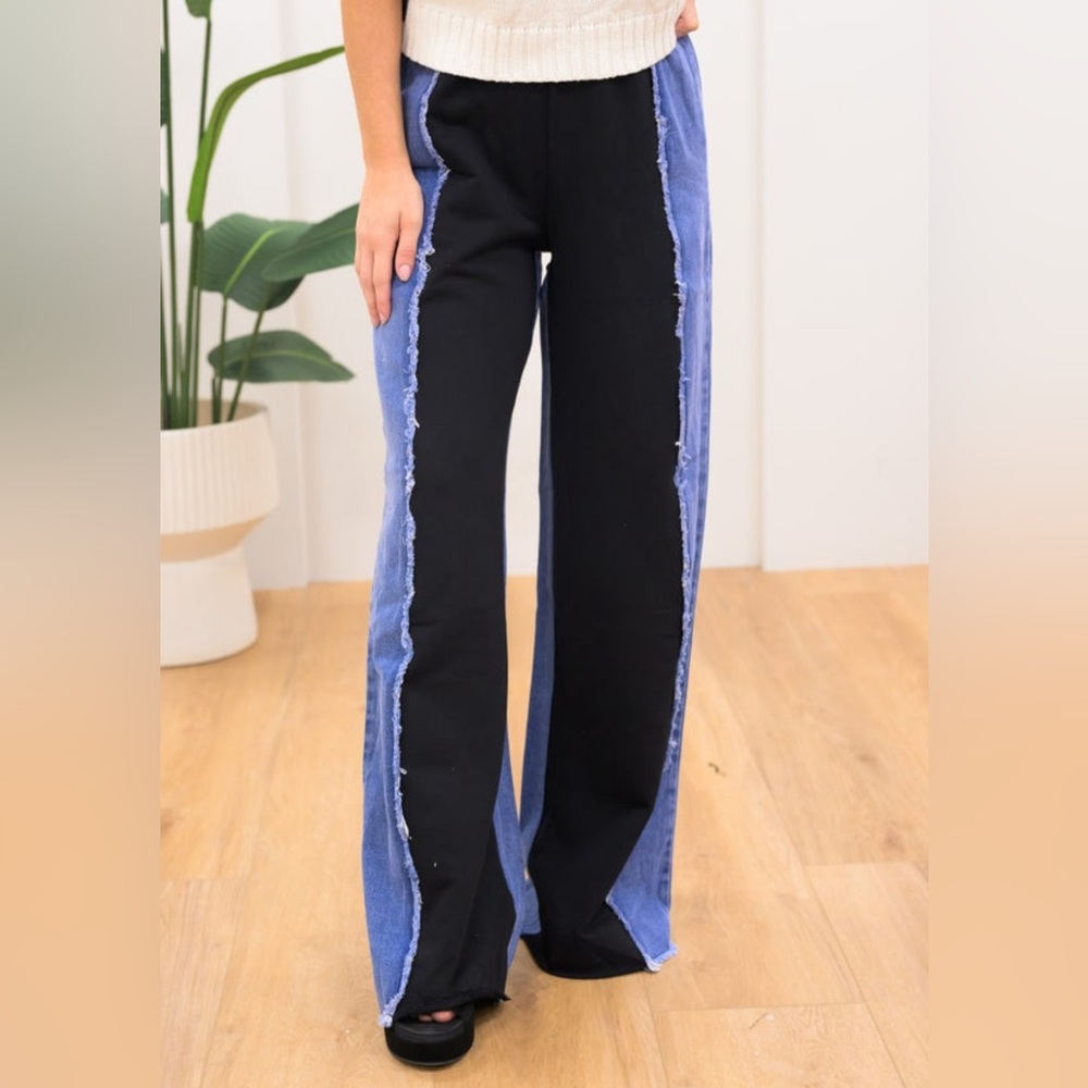 Denim black pants